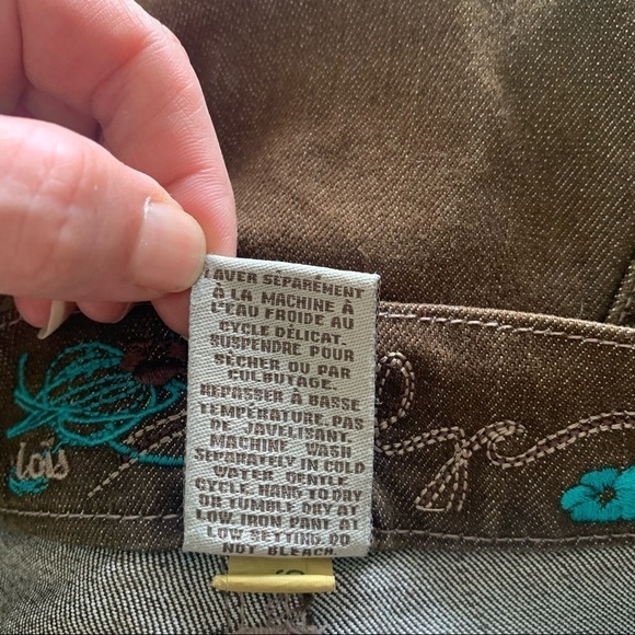 VINTAGE 🧚♀️ Lois Brown Bermuda Women’s Jeans Shorts Size 29 - Picture 10 of 13